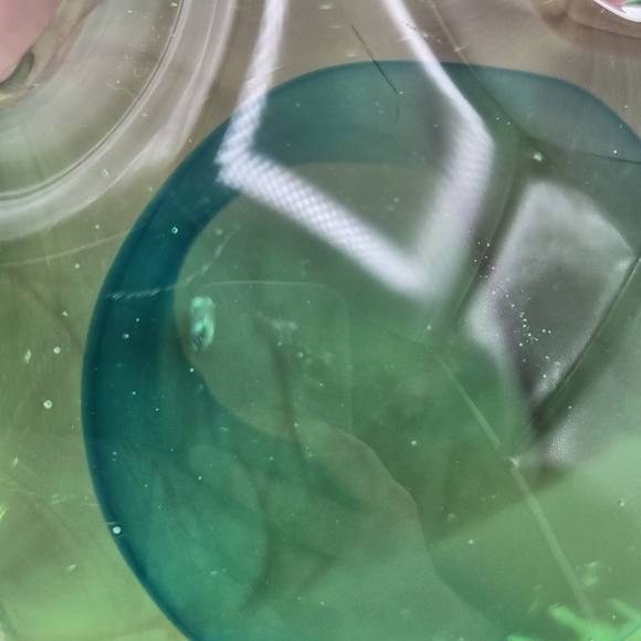 Hand Blown Starfish Glass Paperweight Green Clear Thick Heavy 2.6lb - Picture 10 of 16